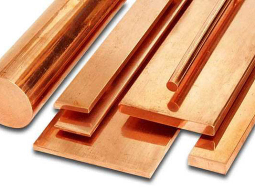 TRENZAS, BARRAS, PLETINAS Y CINTAS DE COBRE